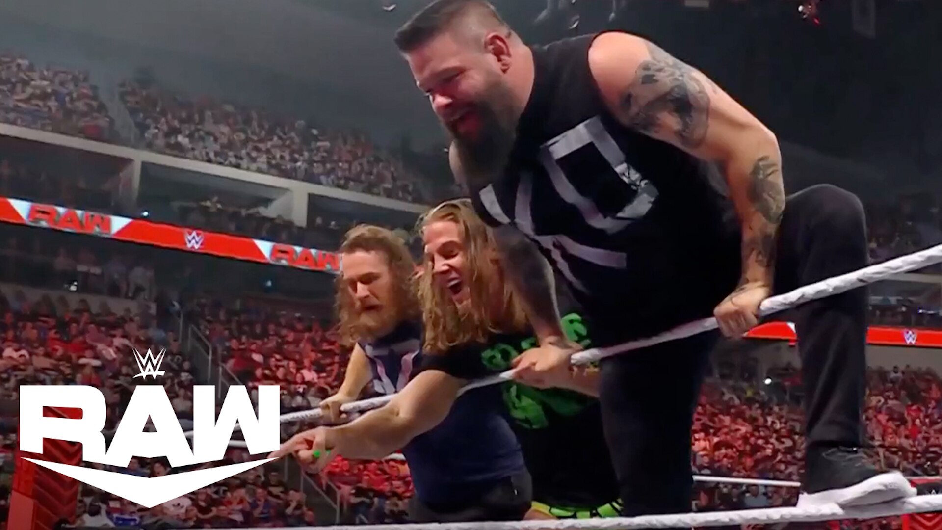 Watch WWE Raw Highlight Sami Zayn + Kevin Owens Dedicate Win to The